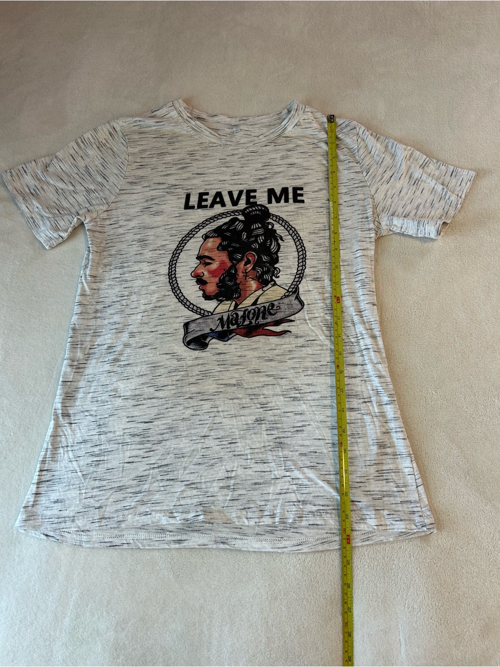 Leave me Malone post Austin medium tshirt gray white casual women funny sunflowe